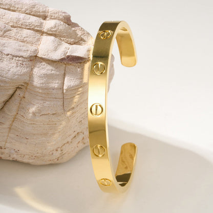 [✨ROSE💎]LOVE BRACELET 6.1MM OPEN CUFF