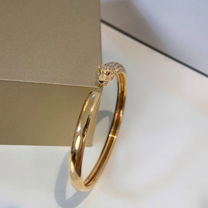 [✨ROSE💎]PANTHERE HALF DIAMOND OPEN BRACELET