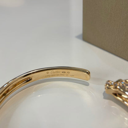 [✨ROSE💎]PANTHERE HALF DIAMOND OPEN BRACELET