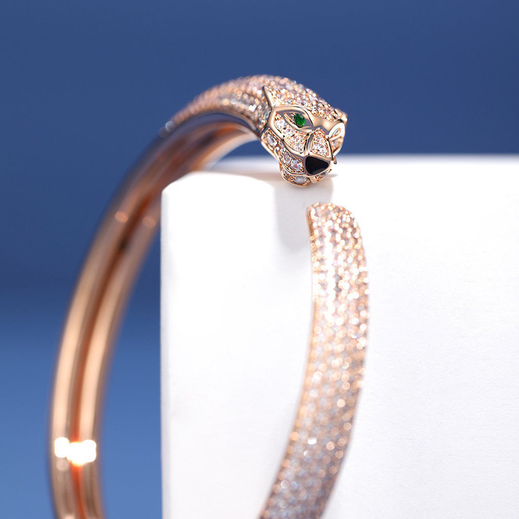 [✨ROSE💎]PANTHERE FULL DIAMOND OPEN BRACELET