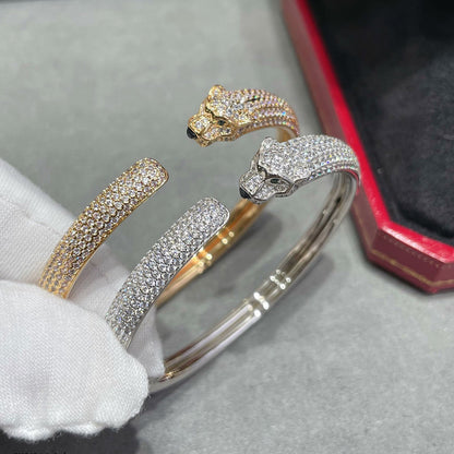 [✨ROSE💎]PANTHERE FULL DIAMOND OPEN BRACELET
