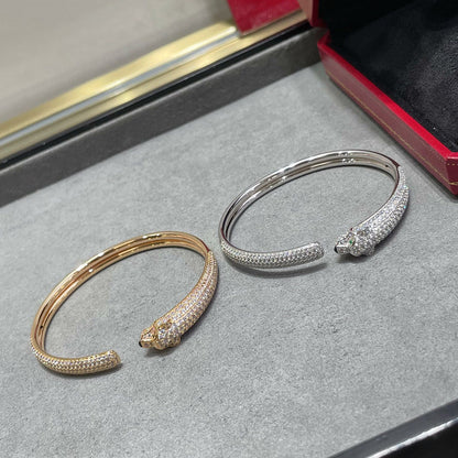 [✨ROSE💎]PANTHERE FULL DIAMOND OPEN BRACELET