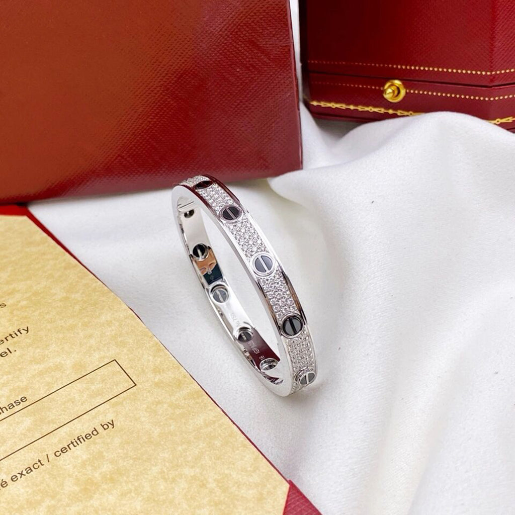 [✨ROSE💎]LOVE BRACELET 6.1MM DIAMOND-PAVED CERAMIC
