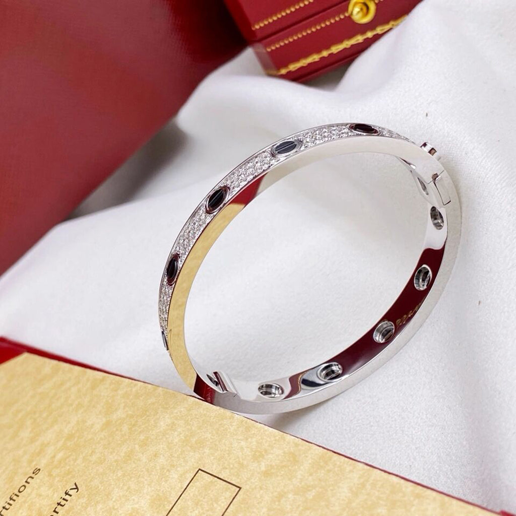 [✨ROSE💎]LOVE BRACELET 6.1MM DIAMOND-PAVED CERAMIC