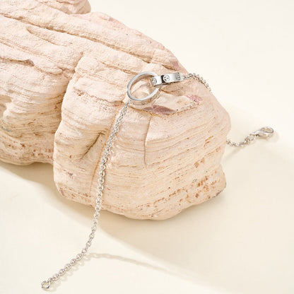[✨ROSE💎]LOVE BRACELET DOUBLE RING
