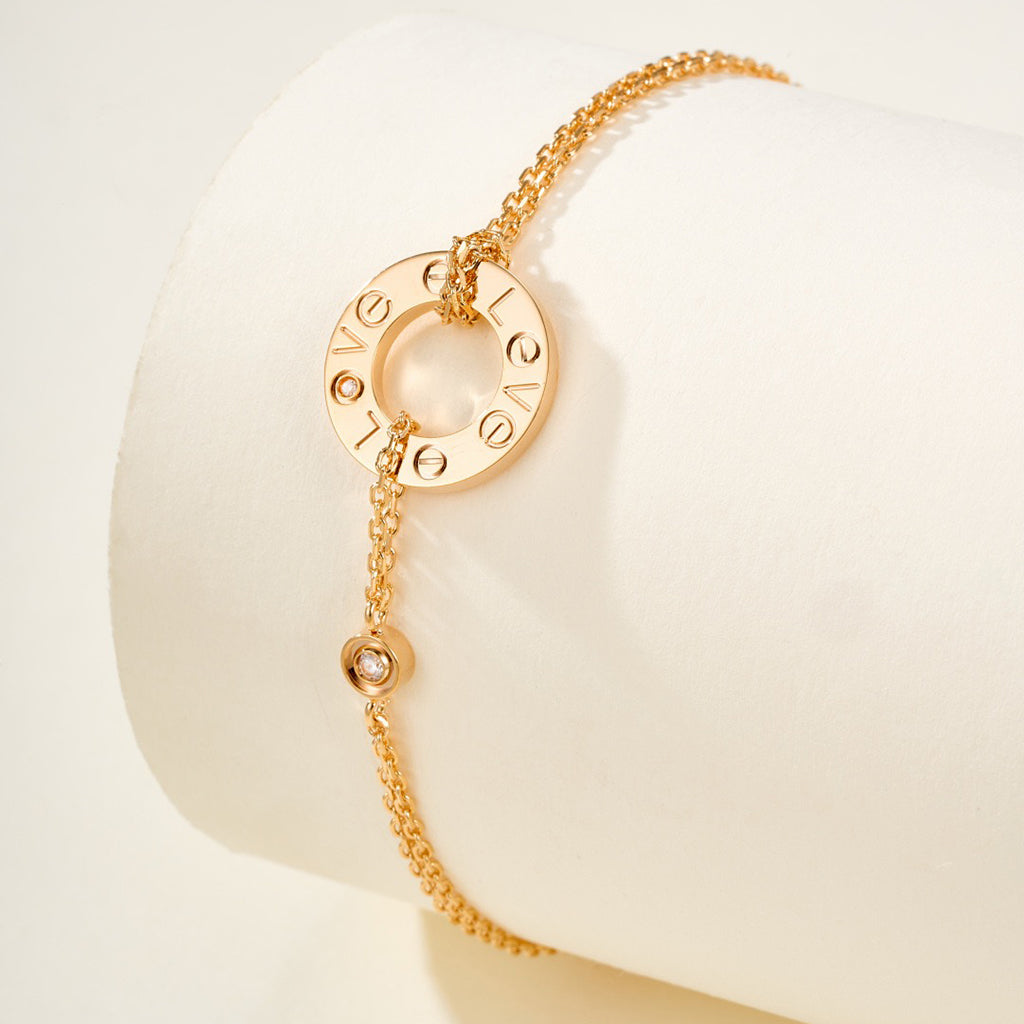 [✨ROSE💎]LOVE BRACELET 2 DIAMOND