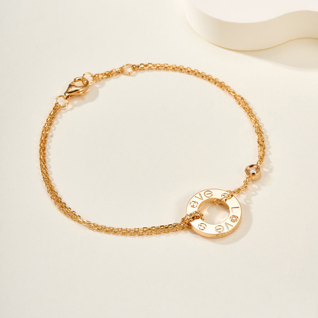 [✨ROSE💎]LOVE BRACELET 2 DIAMOND