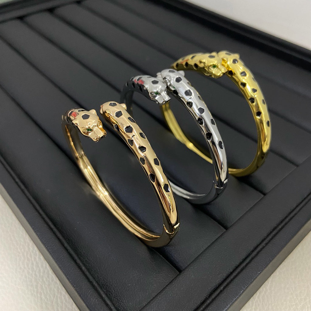 [✨ROSE💎]PANTHERE DOUBLE HEADED OPEN BRACELET