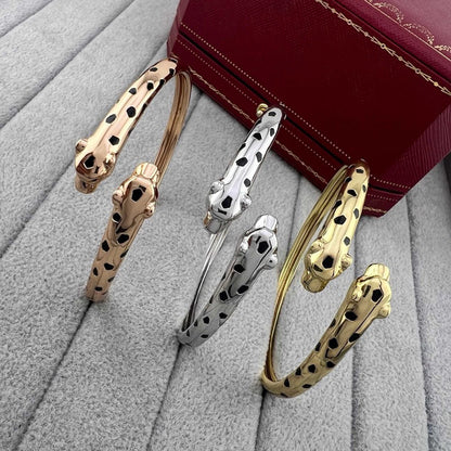 [✨ROSE💎]PANTHERE DOUBLE HEADED OPEN BRACELET