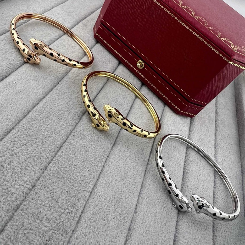 [✨ROSE💎]PANTHERE DOUBLE HEADED OPEN BRACELET