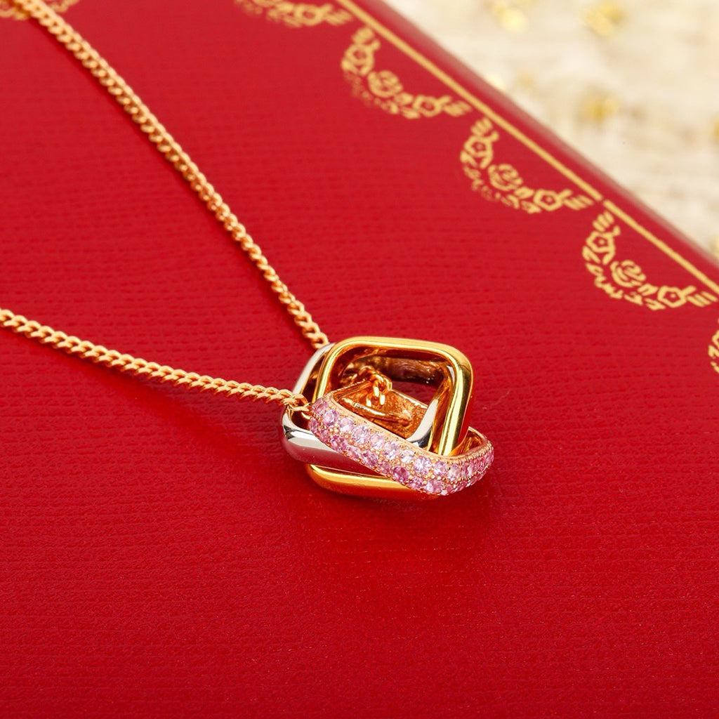 [✨ROSE💎]TRINITY CUSHION NECKLACE COLLECTION