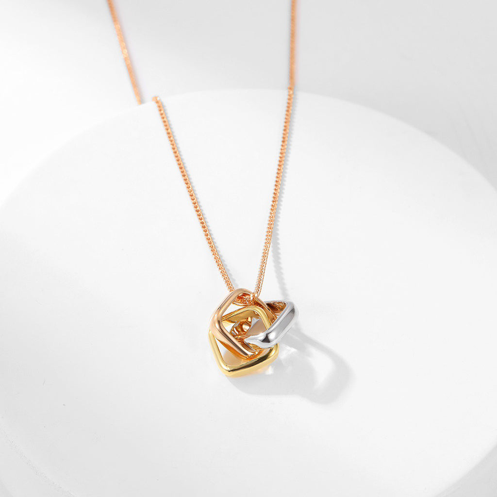 [✨ROSE💎]TRINITY CUSHION NECKLACE COLLECTION