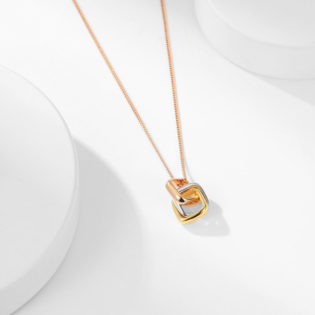 [✨ROSE💎]TRINITY CUSHION NECKLACE COLLECTION