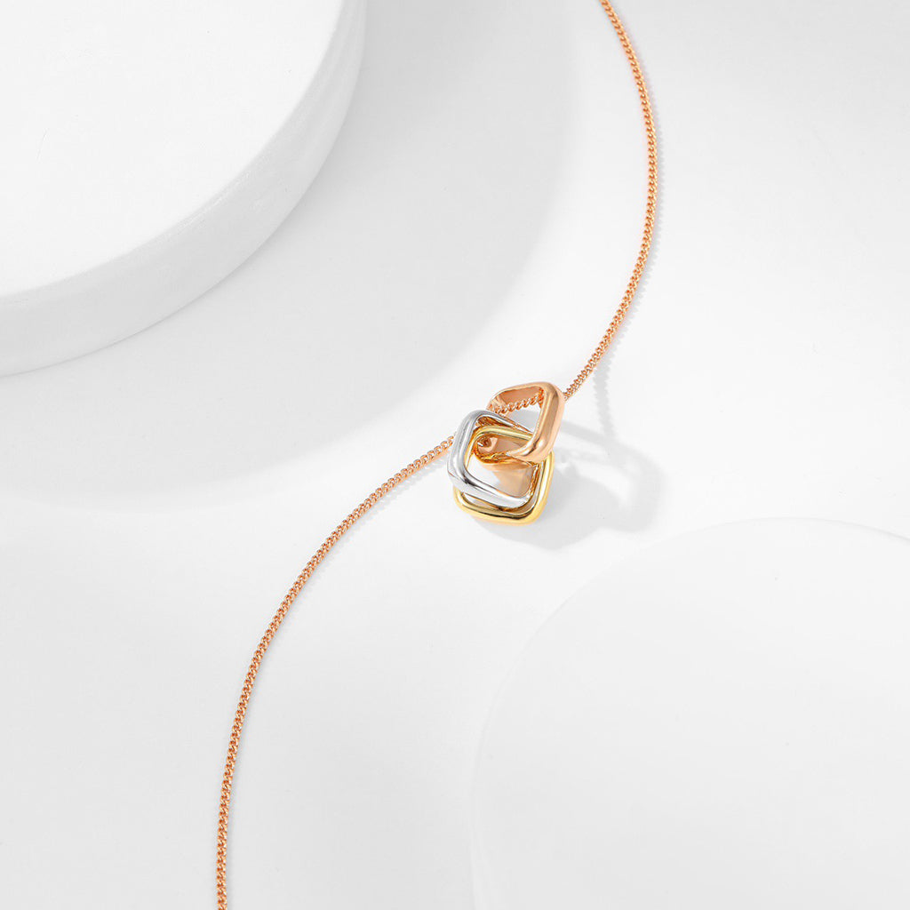 [✨ROSE💎]TRINITY CUSHION NECKLACE COLLECTION