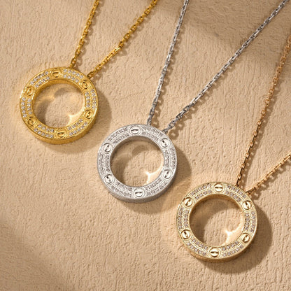 [✨ROSE💎]LOVE NECKLACE 16MM  FULL DIAMOND