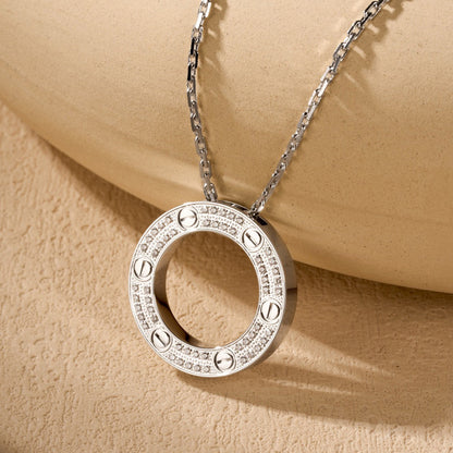 [✨ROSE💎]LOVE NECKLACE 16MM  FULL DIAMOND