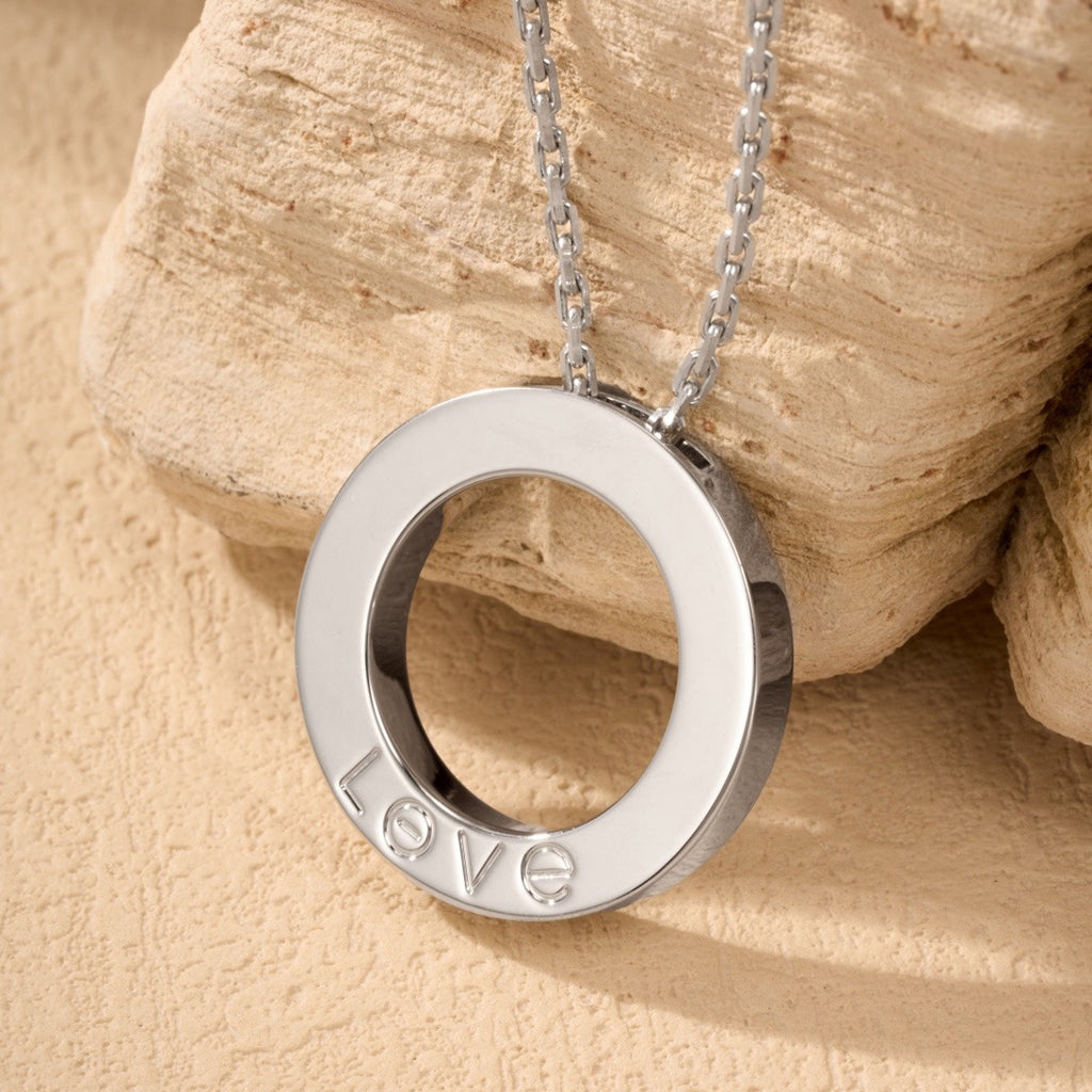 [✨ROSE💎]LOVE NECKLACE 16MM  FULL DIAMOND