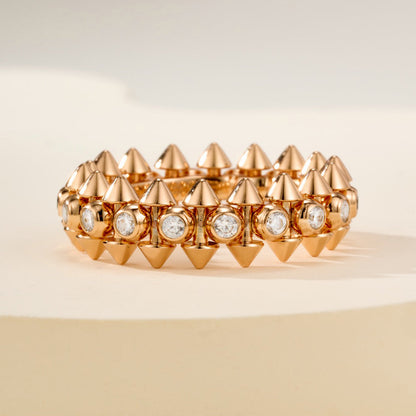 [✨ROSE💎]CLASH 6.8MM DIAMOND MEDIUM RING