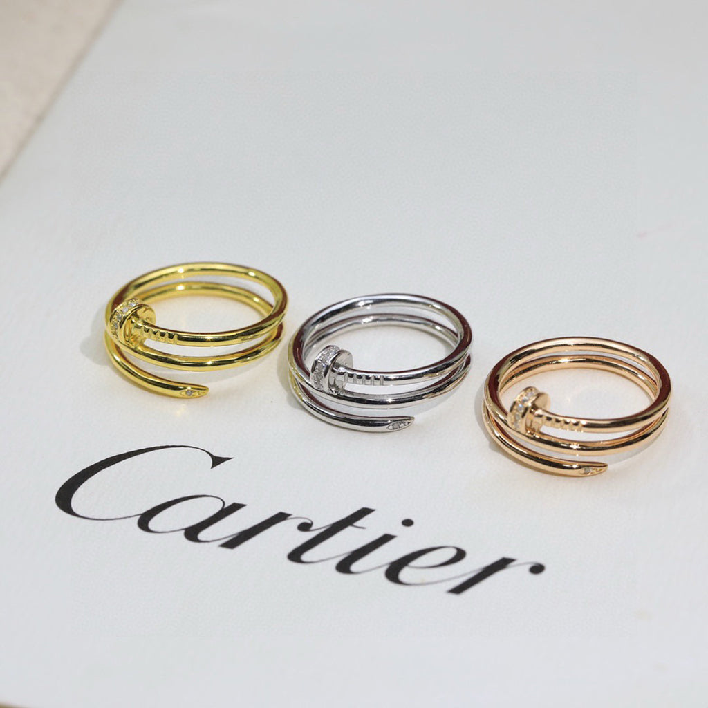 [✨ROSE💎]JUSTE RING 4.8MM HALF DIAMOND