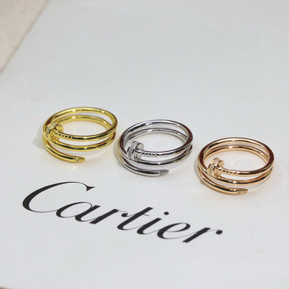 [✨ROSE💎]JUSTE RING 4.8MM HALF DIAMOND