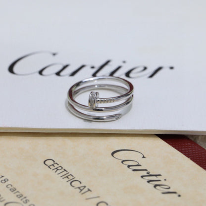 [✨ROSE💎]JUSTE RING 4.8MM HALF DIAMOND