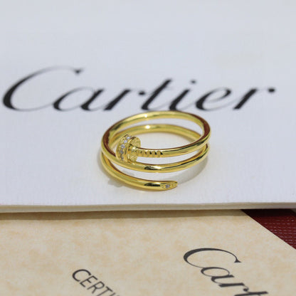 [✨ROSE💎]JUSTE RING 4.8MM HALF DIAMOND