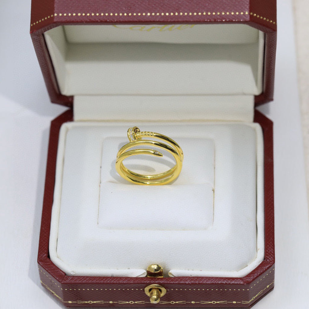 [✨ROSE💎]JUSTE RING 4.8MM HALF DIAMOND