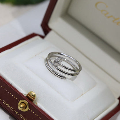 [✨ROSE💎]JUSTE RING 4.8MM HALF DIAMOND