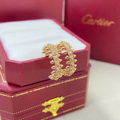 [✨ROSE💎]CLASH 6.4MM FULL DIAMOND SMALL EARRINGS