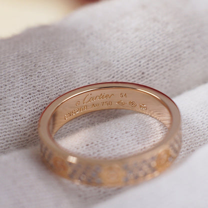 [✨ROSE💎]LOVE RING 4.0MM DIAMOND PAVED