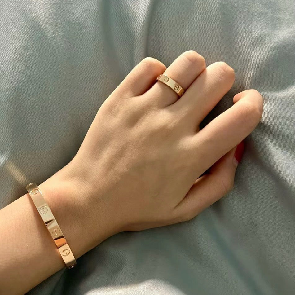 [✨ROSE💎]LOVE RING 3.6 MM NO DIAMOND