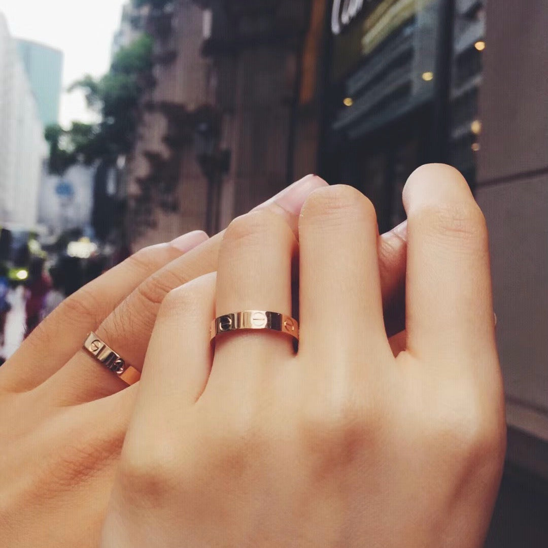 [✨ROSE💎]LOVE RING 3.6 MM NO DIAMOND