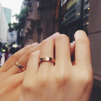 [✨ROSE💎]LOVE RING 3.6 MM NO DIAMOND