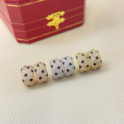 [✨ROSE💎]PANTHERE MINI FULL DIAMOND EARRINGS