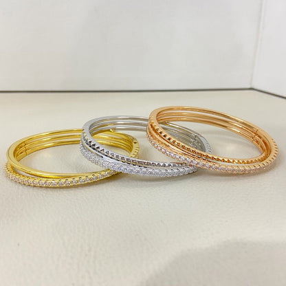 [✨ROSE💎]ETINCELLE HALF-PAVED DIAMOND BRACELET
