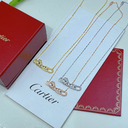 [✨ROSE💎]PANTHERE PAVED DIAMOND NECKLACE