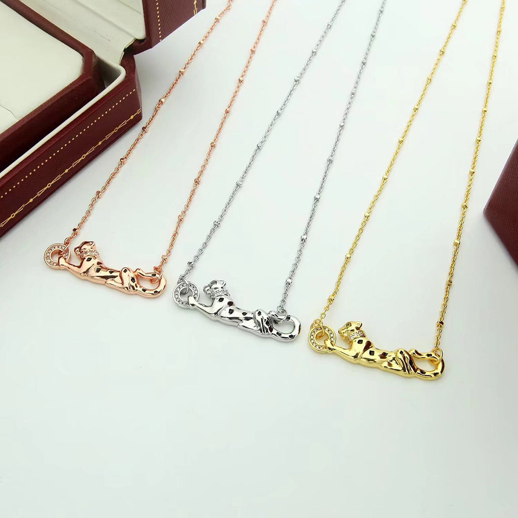 [✨ROSE💎]PANTHERE FULL DIAMOND NECKLACE
