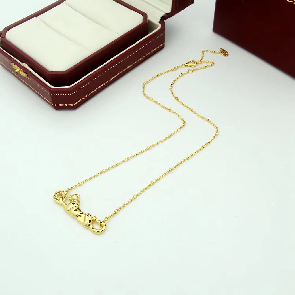 [✨ROSE💎]PANTHERE FULL DIAMOND NECKLACE
