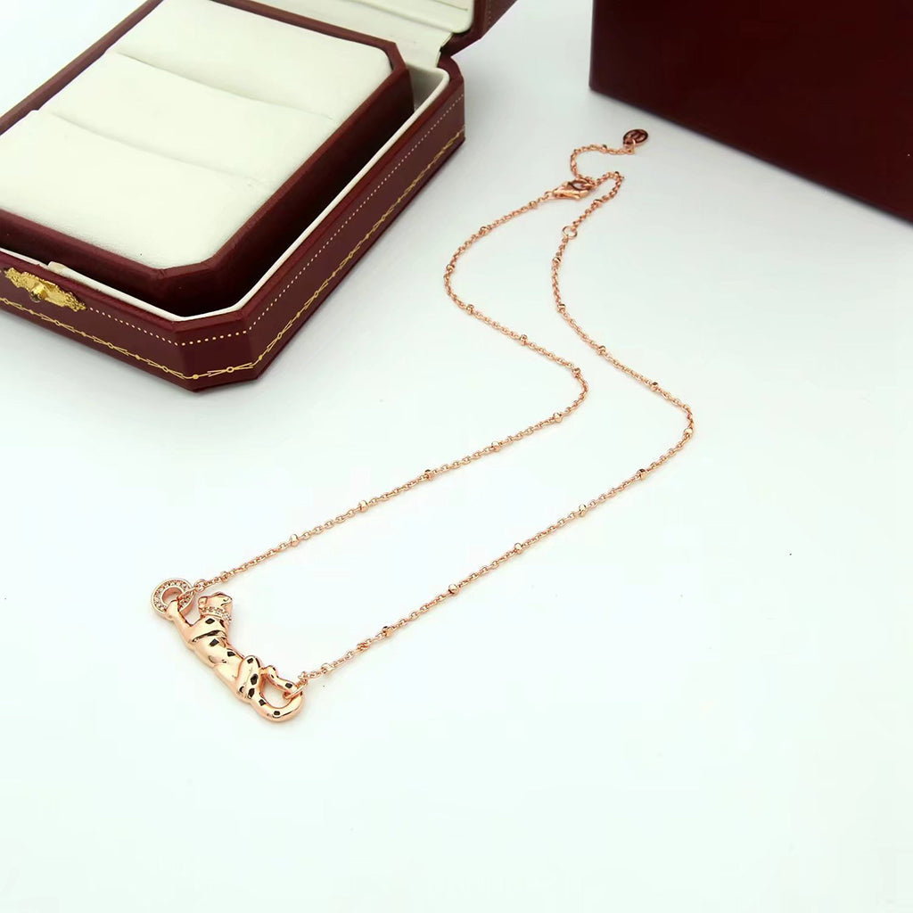 [✨ROSE💎]PANTHERE FULL DIAMOND NECKLACE