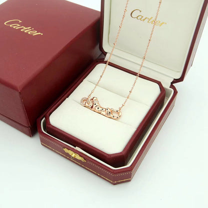 [✨ROSE💎]PANTHERE FULL DIAMOND NECKLACE