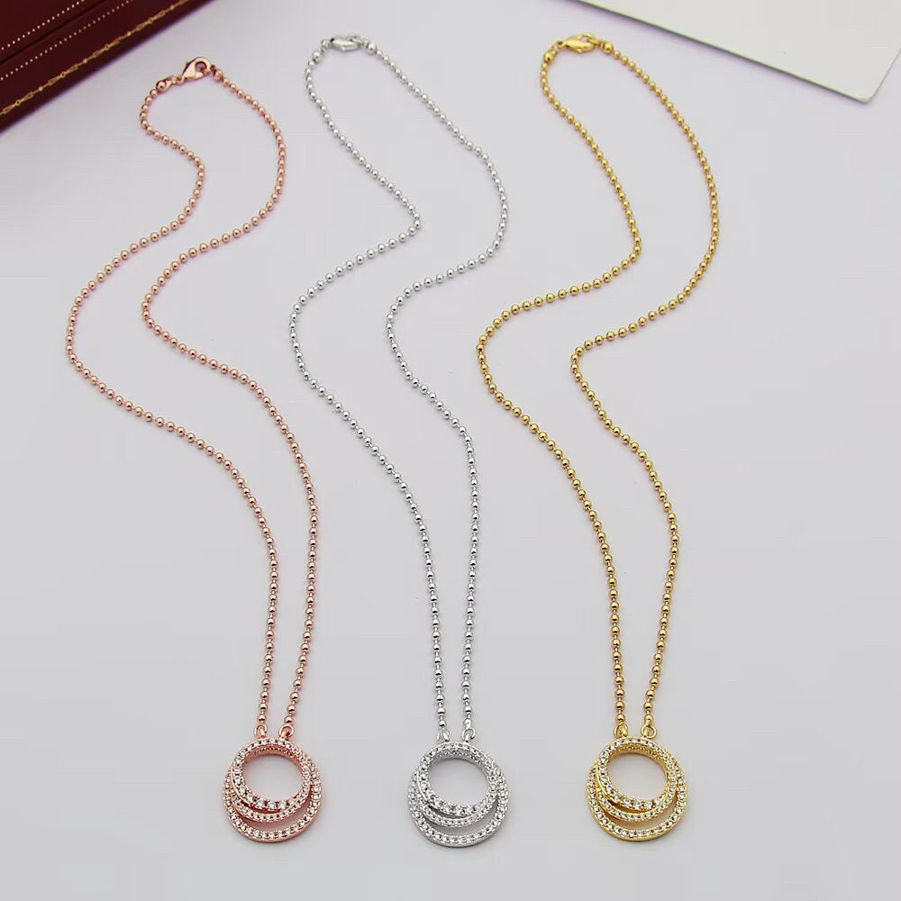 [✨ROSE💎]ETINCELLE  FULL DIAMOND NECKLACE