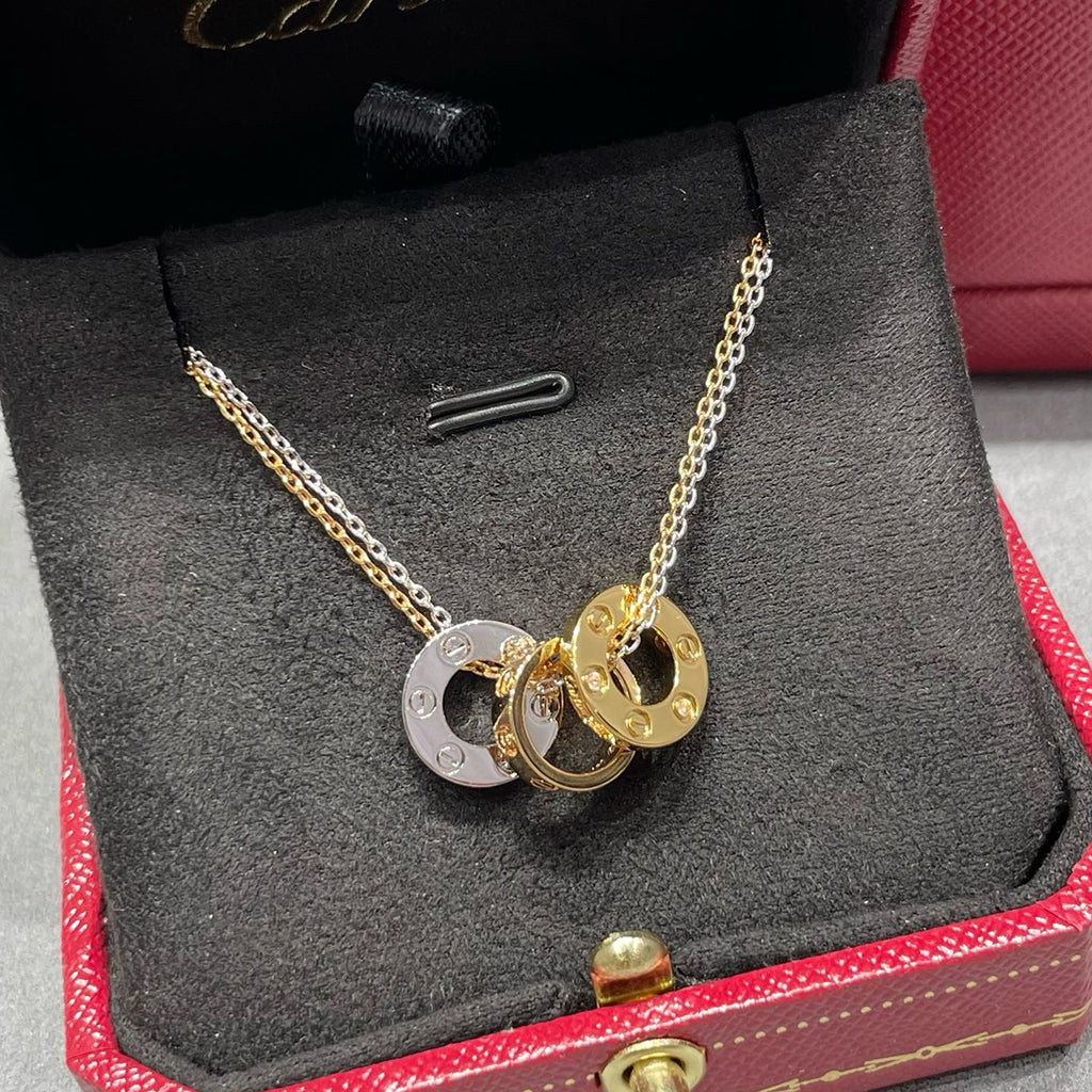 [✨ROSE💎]LOVE 6 DIAMOND PENDANT NECKLACE