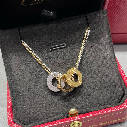 [✨ROSE💎]LOVE 6 DIAMOND PENDANT NECKLACE