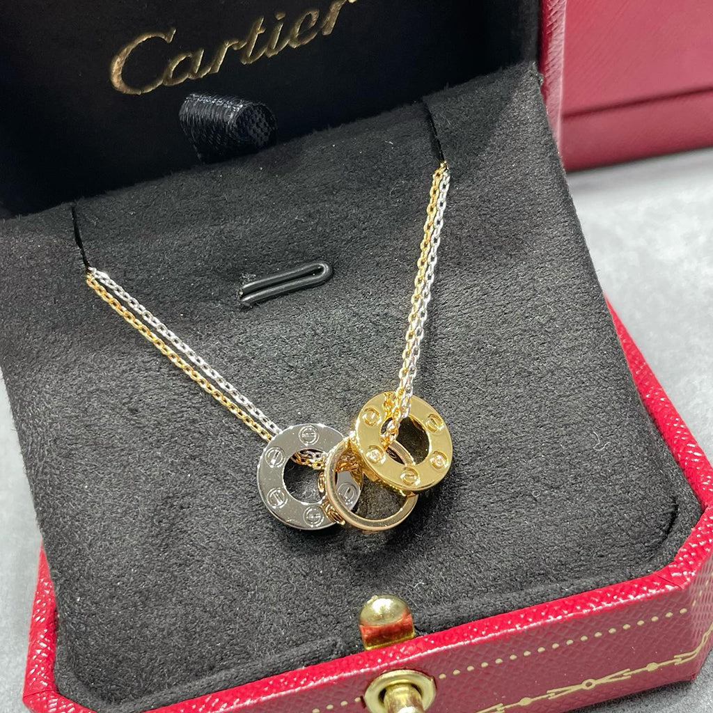 [✨ROSE💎]LOVE 6 DIAMOND PENDANT NECKLACE
