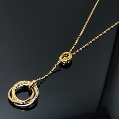 [✨ROSE💎]TRINITY DIAMONDS NECKLACE