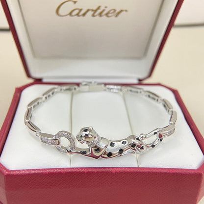 [✨ROSE💎]PANTHERE HALF DIAMOND ON CHAIN BRACELET