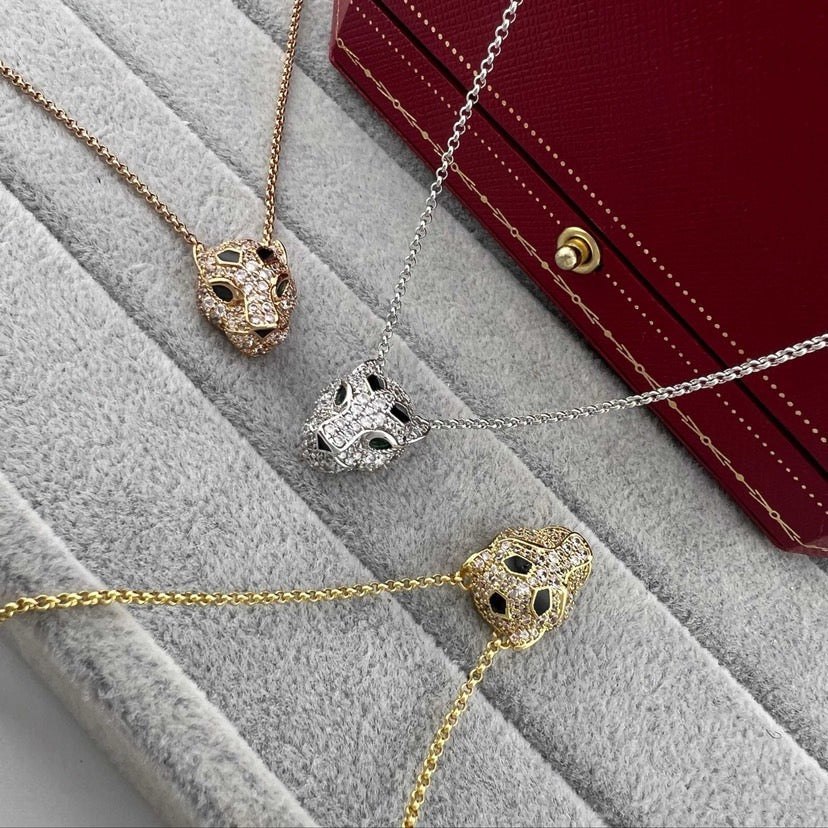 [✨ROSE💎]PANTHERE FULL DIAMOND NECKLACE