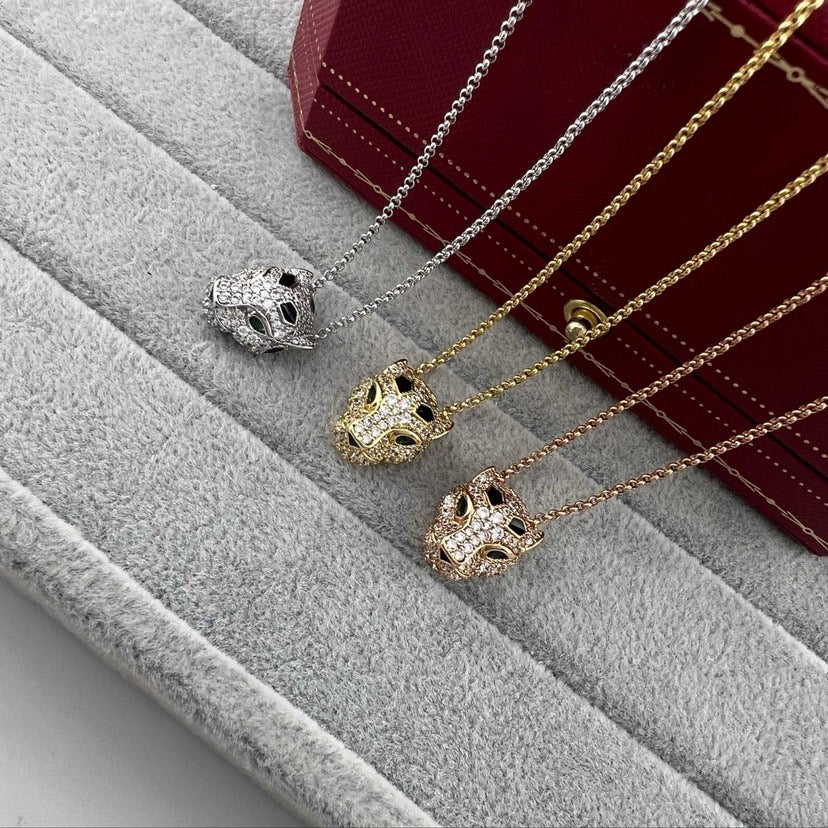 [✨ROSE💎]PANTHERE FULL DIAMOND NECKLACE