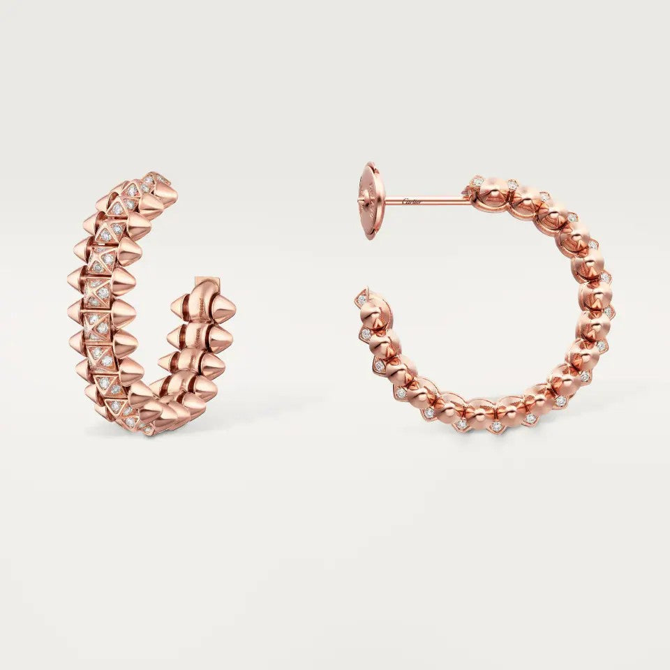 [✨ROSE💎]CLASH 6.4MM FULL DIAMOND SMALL EARRINGS