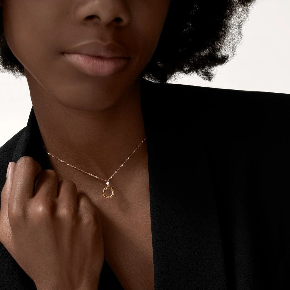 [✨ROSE💎]TRINITY  NECKLACE 1 DIAMOND